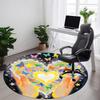 1pc Heart Butterflies Office Round Area Rug, Indoor Mat Suitable ForOffice, Under Office Chairs Bedroom Living Room Home Decor, Room Deco T207