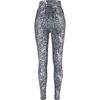 Legging Femme - Urban Classic - Taille Haute - Effet Brillance - Ceinture Élastique Large - Noir