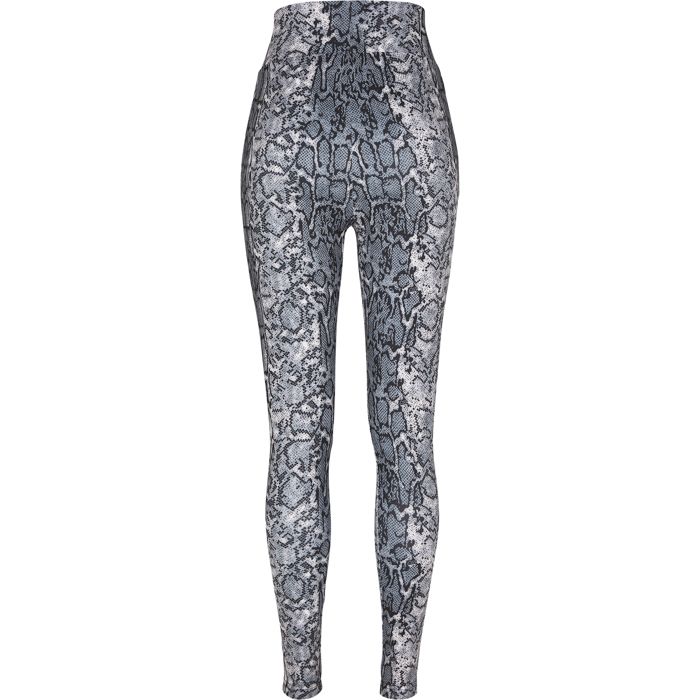 Legging Femme - Urban Classic - Taille Haute - Effet Brillance - Ceinture Élastique Large - Noir
