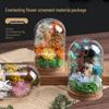 Preserved Flower Glass Dome Ornament: Handmade Bouquet Decoration for Holiday Warm-Up