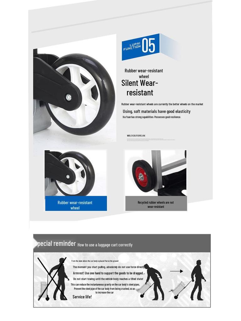 Folding Cargo Cart: Compact Hand Truck and Small Trailer for Pushing, Pulling, and Luggage Transport