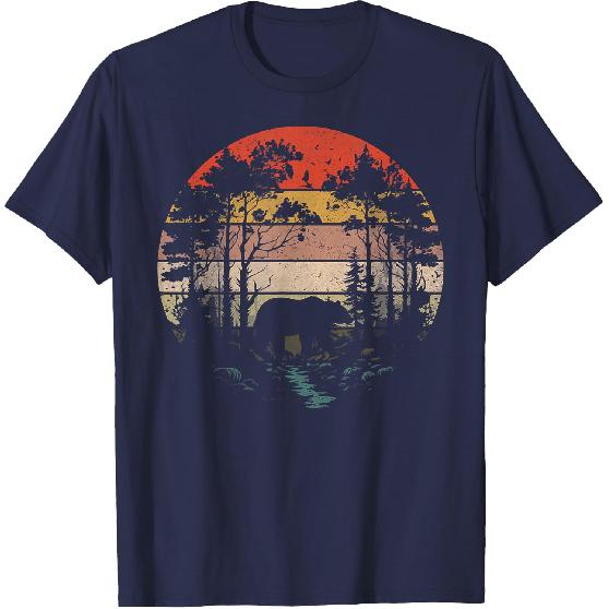 Trees Wildlife Nature Animal Bear Outdoor Forest Vintage T-Shirt