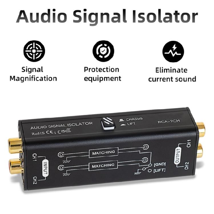 Stereo Sound Enhancer Music Signal Isolator with Ground Looping Isolation for NonDistortion Music Isolation Technology
