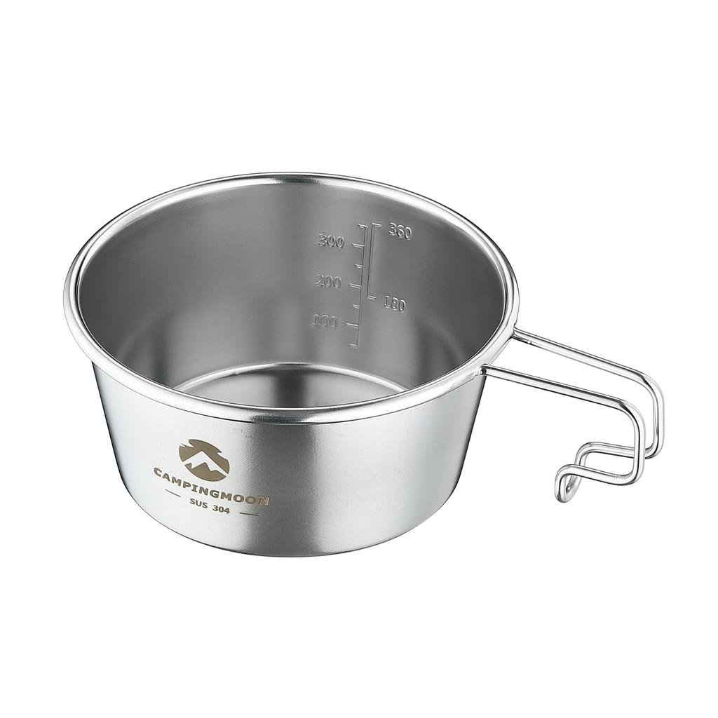 CAMPING MOON Camping Cup, Stainless Steel Sierra Cup, Deep, 360ml, S-360