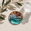 Wear-resistant Drink Coaster 6PCS Car Coaster, Reusable Ocean Theme Heat Resistant Pads, Non-Slip Non-burning Tabletop Stain Cup Holders, for