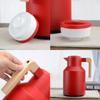 Caraffa termica per caffè da 1 litro Caraffa termica a doppia parete Thermos con bollitore per acqua con manico in legno