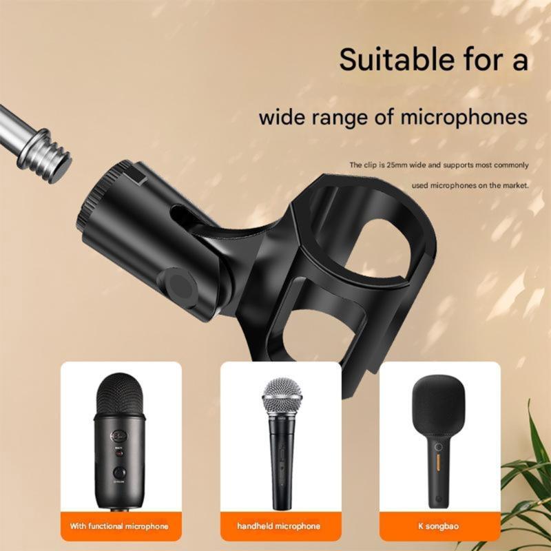 Microphone Arm Stand 360°Adjustable Springless Microphone Suspension Scissor Boom Arm Stand for Stable Recording