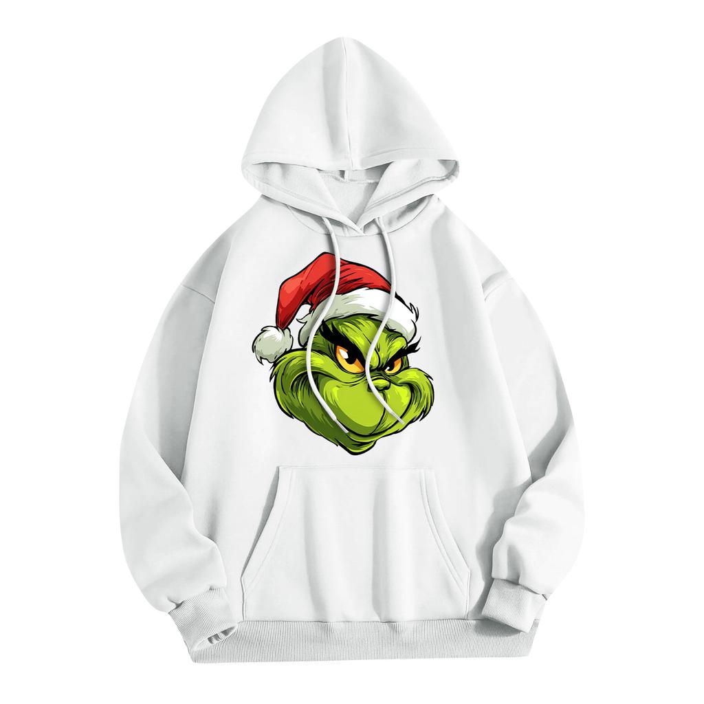 Women's Fashion Christmas Printed Casual Hooded Sweatshirt With Pockets