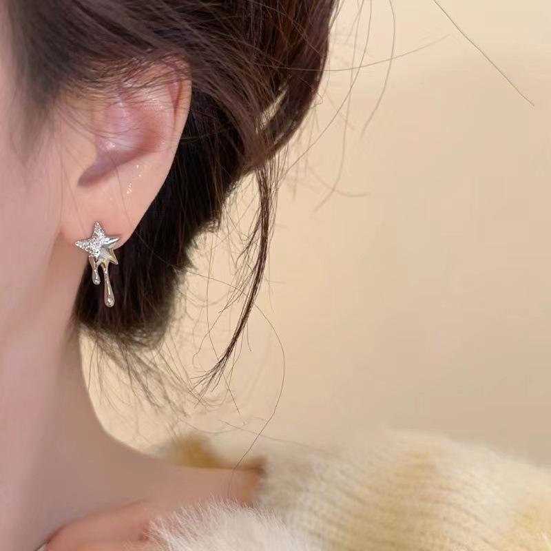 Galaxie Traum: Lava Star Zirkon Ohrstecker | Damen Leichter Luxus High-End Exquisites Design