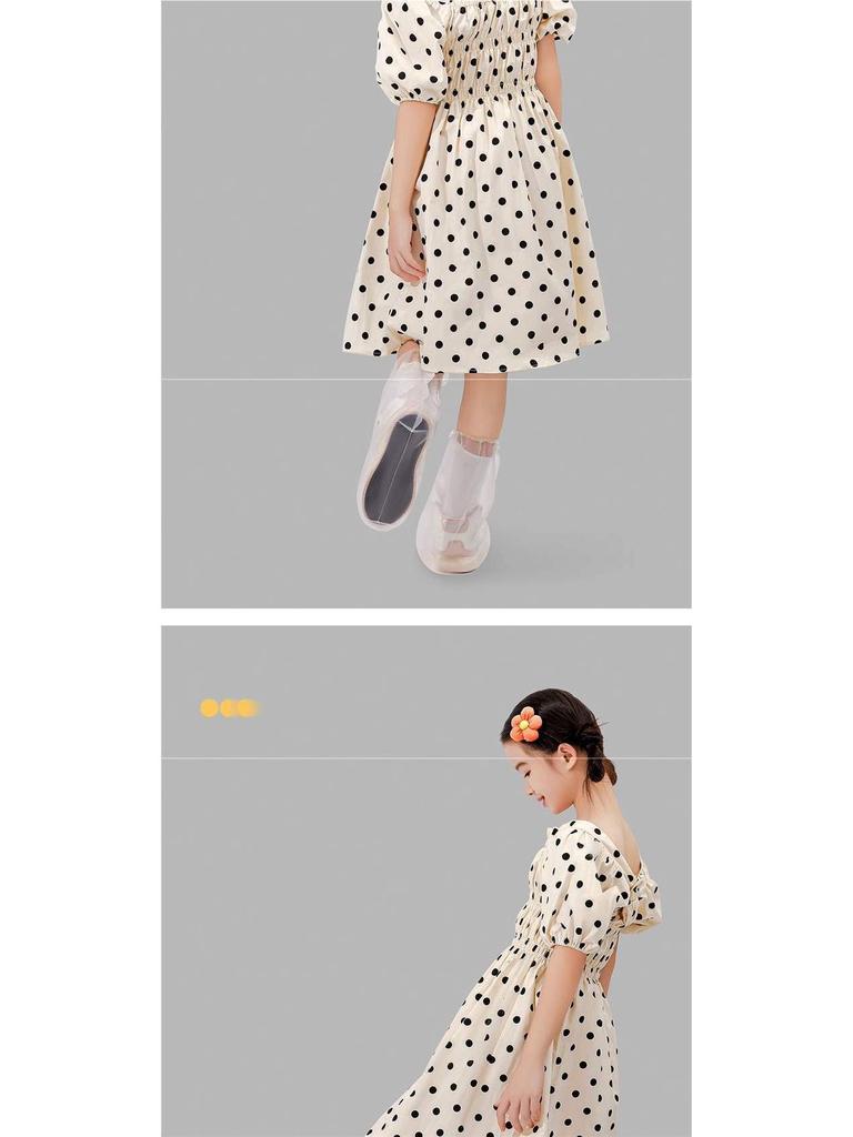 Children's Waterproof Non-Slip Disposable Rain Shoe Covers and Sandproof Outdoor Boots