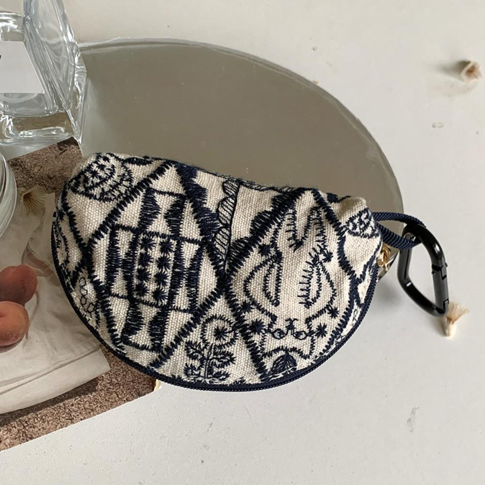 

Flower Ethnic Style Coin Purse Cute Small Cosmetic Bag Multifunctional Earphone Bag Women Style 3