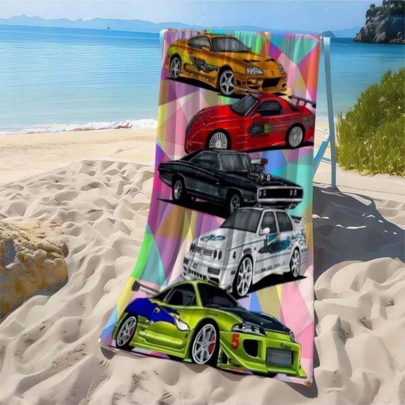 

Quick-Dry Microfiber Beach Towel Suitable for Pool, Bath & Travel - Thick Soft Absorbent Swimming Towel with Car-Themed,Suitable W30*H60(CM)