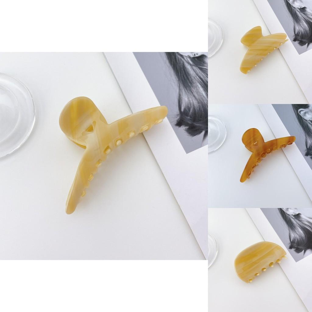Vintage Acetate Hair Claw Snap Clip Fashionable Versatile Geometry Accessory For Ladies