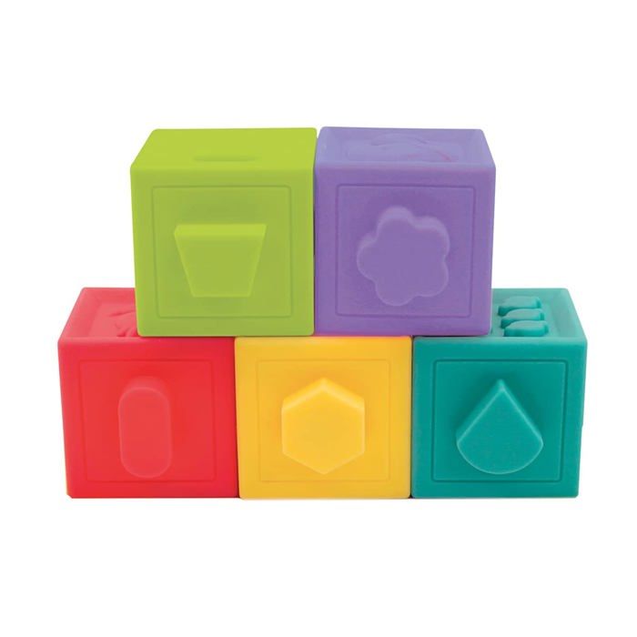 Cube d'éveil - LUDI - 30070 - 5 cubes souples - Jouet éducatif - 100% PVC
