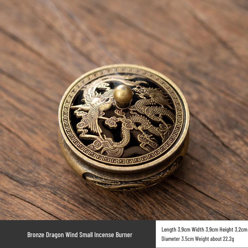 Vertical Baifu Hollow Creative Alloy Incense Burner - Office Decor