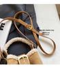Y2K Retro Plush Crossbody Bucket Bag: Women's Mini Handbag with Frayed Edge, Versatile for Autumn and Winter
