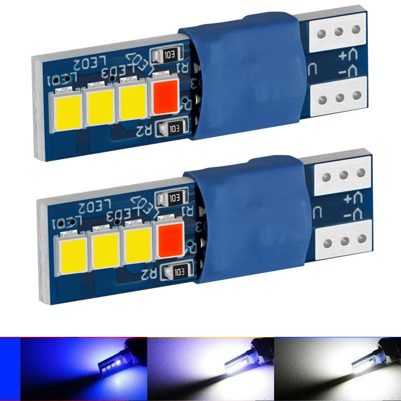 2pcs T10 W5W Canbus LED Signal Light Bulb Wedge Light Car Interior Reading Lamp No Error Dynamic Light Door Parking License Part