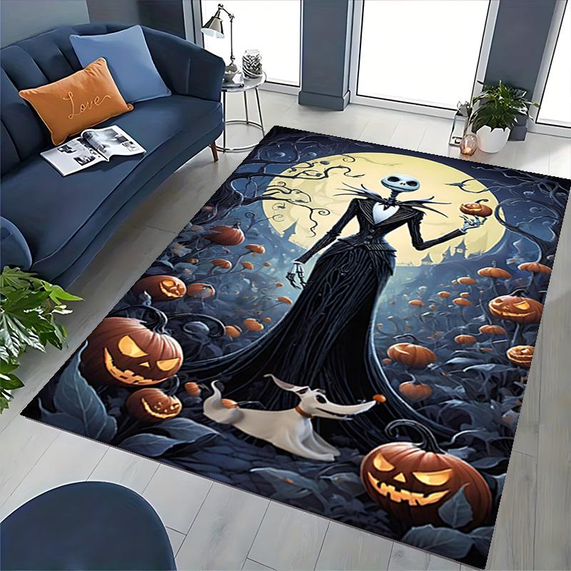 1pc Nightmare Before Christmas Carpet for Playroom Bedroom Living Room Sofa Home Decor,Game Area Rug Non-slip Floor Mat. D7280147