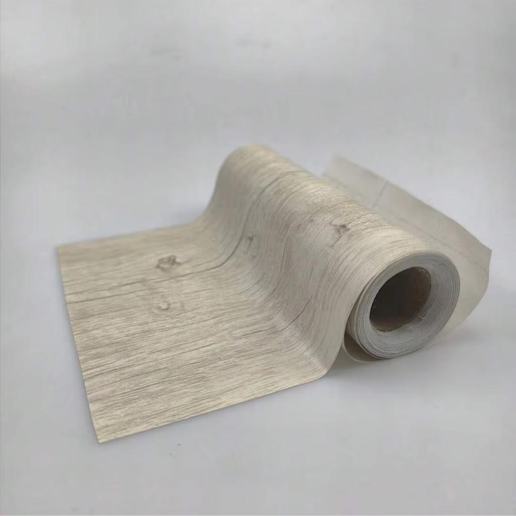 1PC 5mx10cm Thickened Wood Grain Skirting Line Wall Sticker, Self-Adhesive Living Room Bedroom Wall Corner Decoration
