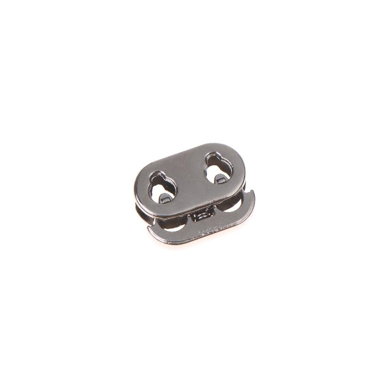 10Pcs 2 Hole Shock Cord Rope Stopper Alloy Spring Buckles Metal Cord Lock For Clothes Replacement Hoodie Shoes Bag Crafts