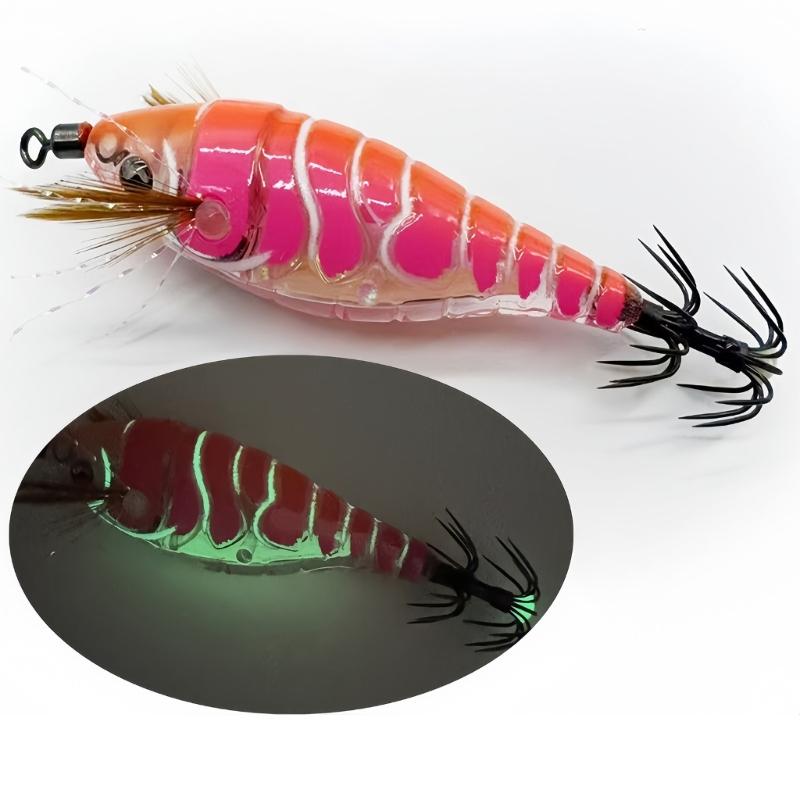 Luminously Squid Jigs Hook Fishing Lures Squid Cuttlefish Sleeve Jigs Fishing Lures Baits for Saltwater Freshwater