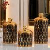 Set of 3 Elegant Rims PET Kitchen Storage Jars with Lids for Dry Foods and Snacks