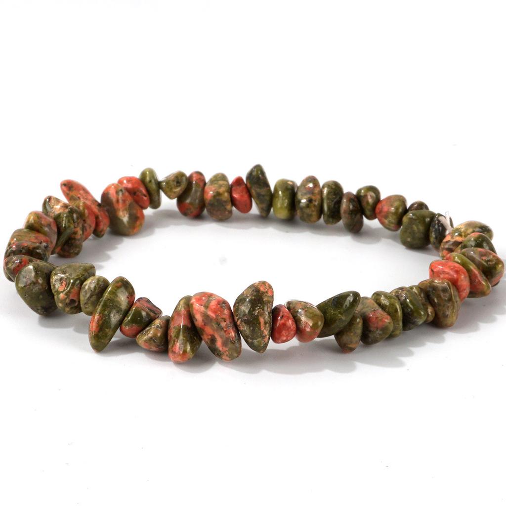 Natural stone bracelet beaded natural gravel elastic stacking wearing versatile high-end light luxury hot-selling bracelet