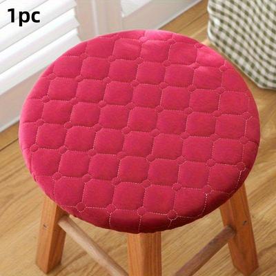1pc Round Cushion, Home Decoration Round Stool Cover, Thickened Material, Simple and Easy To Clean, Can Be Used In All Seasons