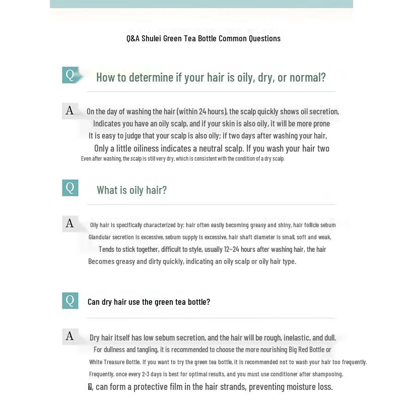 Shu Lei Green Tea Seed Oil Control Anti-Dandruff Shampoo