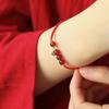 Women's Crystal Red Agate Bracelet for Besties, Couples, and Students - Woven Red String for Good Fortune and Peace.