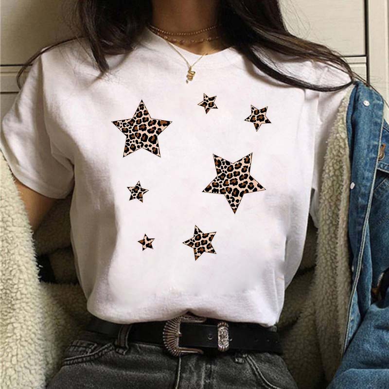 Leopard Mom Life Print Women T Shirt Short Sleeve Oversized Tshirt Ladies Clothing Fashion Kawaii Female Tee Tops Camisetas Muje