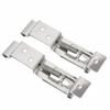 Rectangular Stainless Steel Car License Plate Spring Loaded Bracket License Plate Bracket Clamps Trailer Number Plate Clips 2Pcs