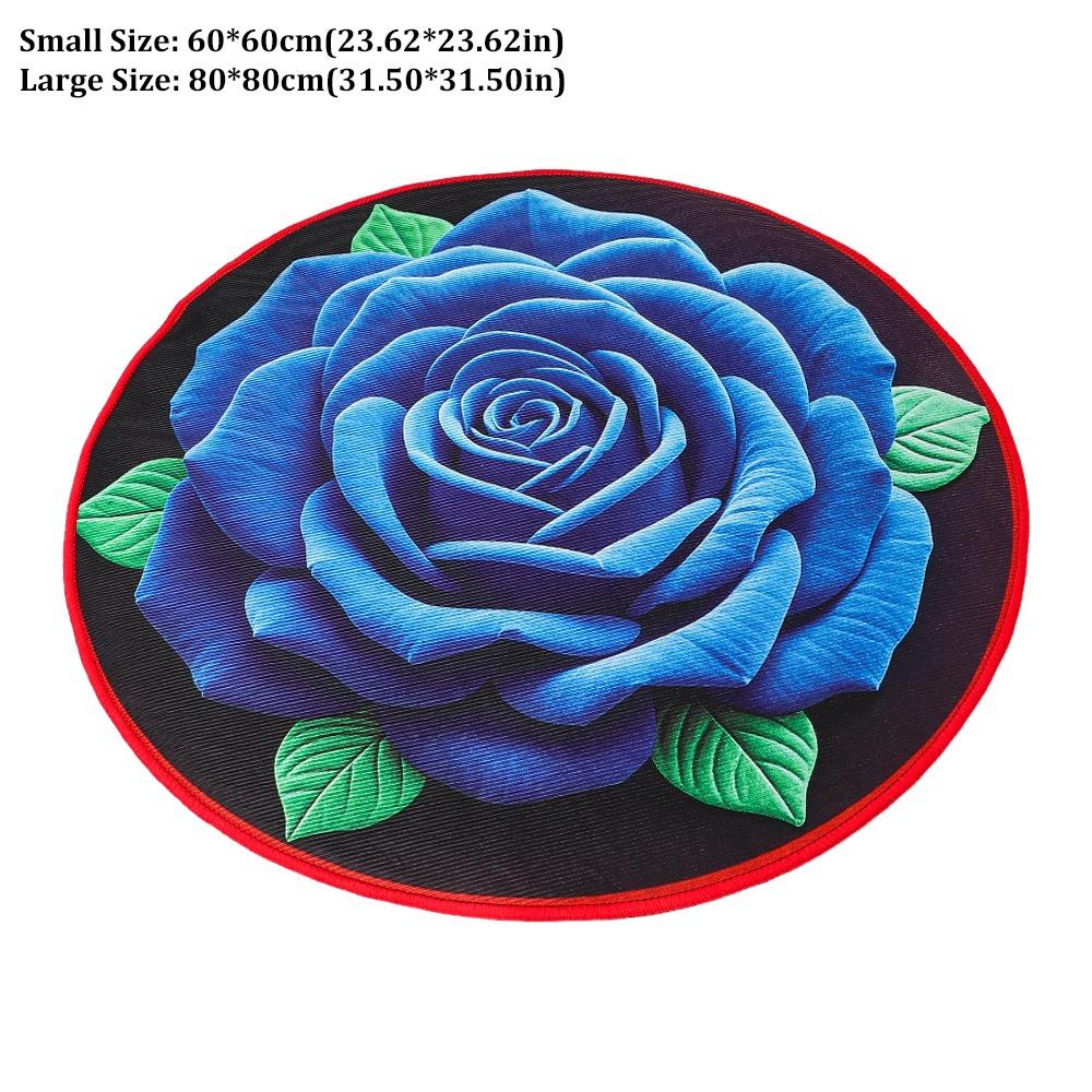 Quick Dry Rose Floor Mat Absorbent Bathroom Rug Creative Flower Carpet  for Living Room Bedroom