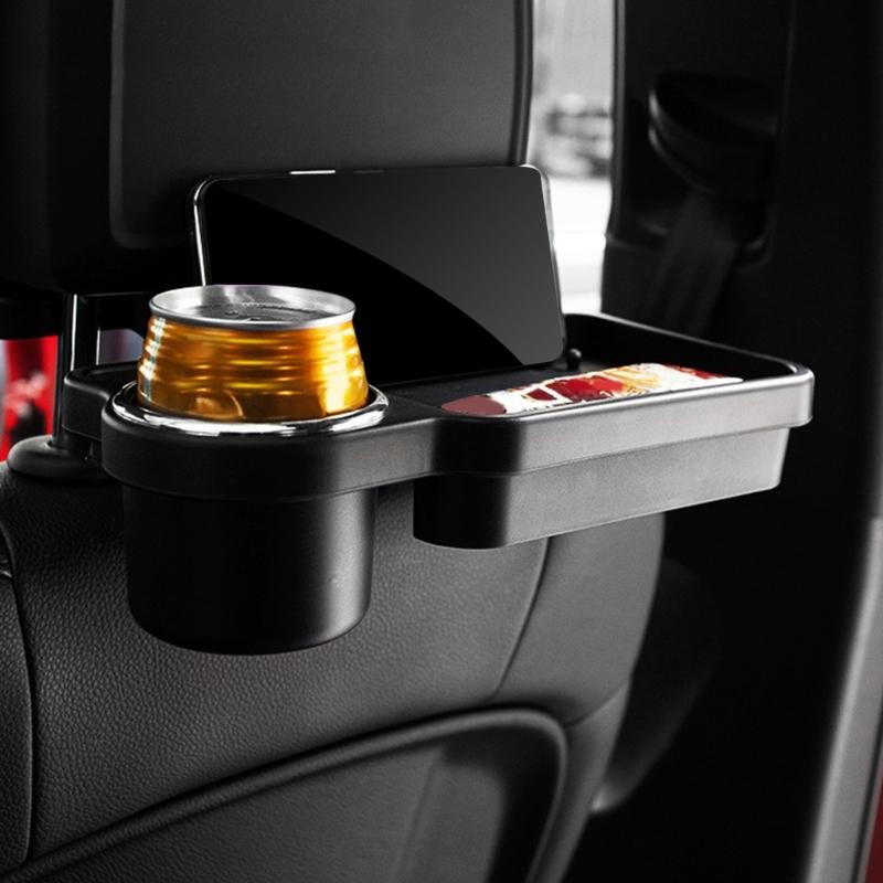 Multifunctional Headrest Table Drink Holder Car Dinner Plate Car Seats Tray Cup Holder Phone Stand Interior Accessory