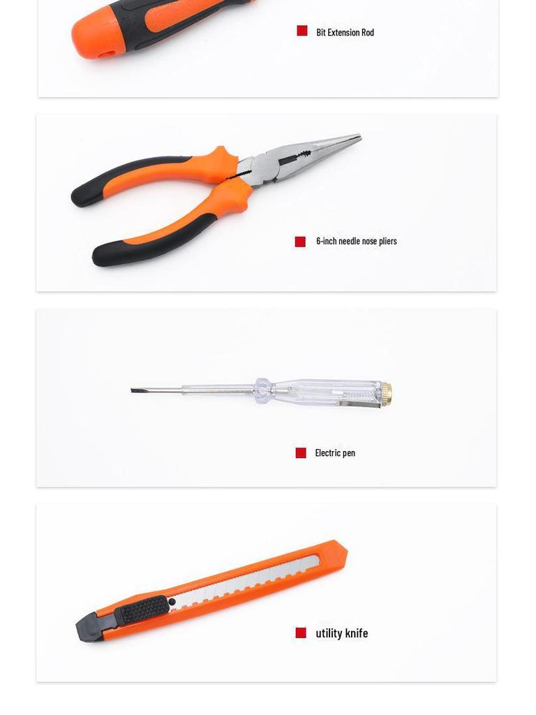 Ensemble d'outils multifonctions de 23 pièces: Tournevis et quincaillerie ménagers pour la réparation à domicile