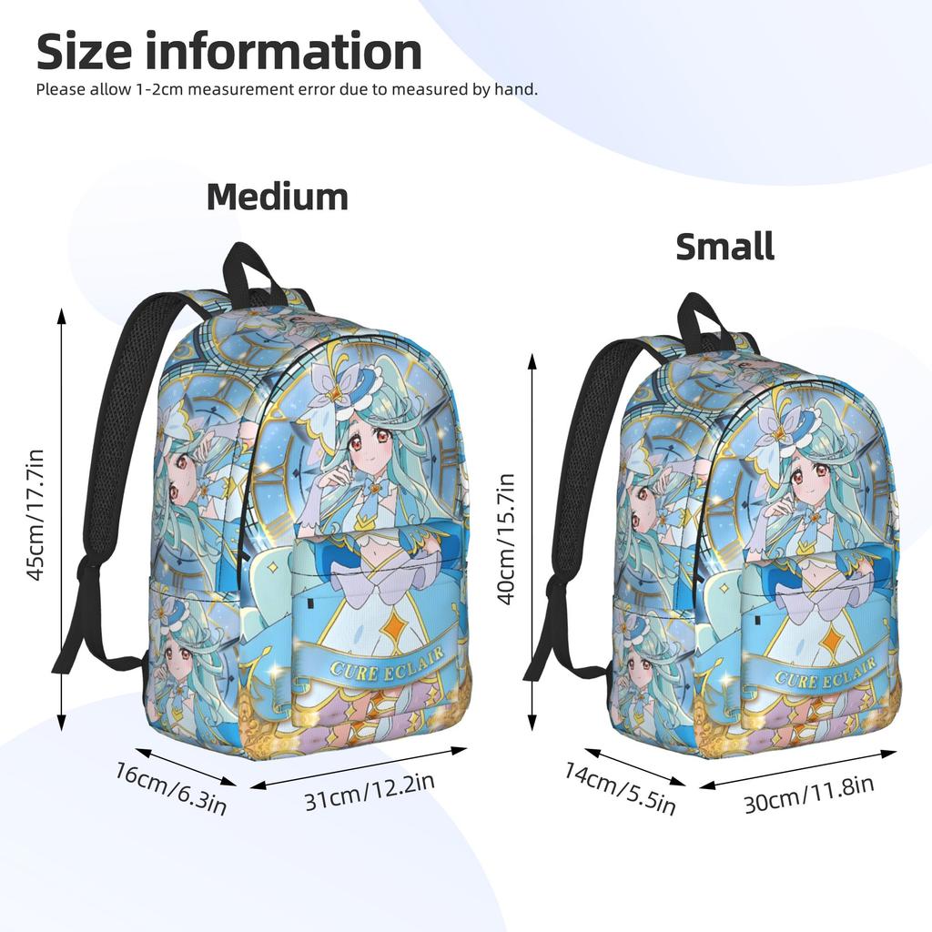 Fashion Pretty Cure Backpack Mochilas Dual-Use Outdoor Retro Washable Rucksack