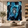 Decorative Tapestry,Manchester City Printed Wall Art, Lightweight Wall Hanging For Bedroom Background