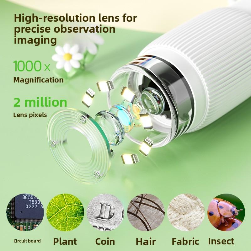 Kids' Digital Microscope - Unique Birthday/Holiday Gift for Young Science Enthusiasts