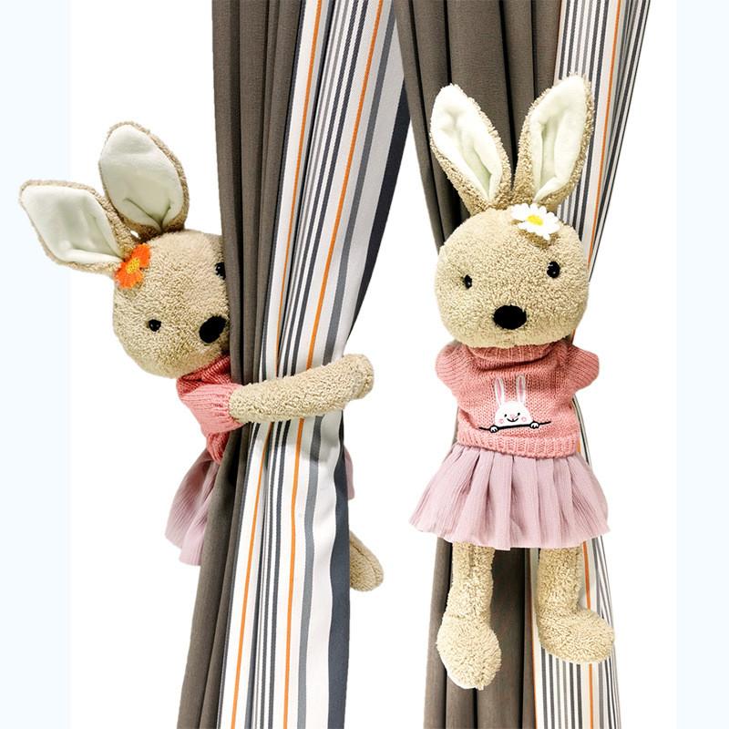 Daisy Curtain Bunny Tiebacks With Magnetic Clasp For Home Window Tool Decor
