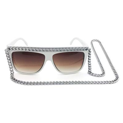 [Glasses Glasses Glasses] Japanese-style Design Chain Sunglasses, Hip Hop, Reggae, Bling-bling 8023-whbrh