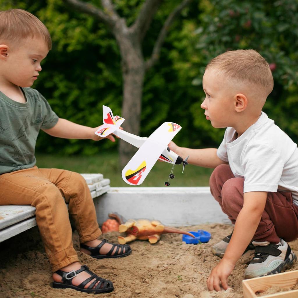 COLLBATH Rubber Band Powered Airplane Model for Kids, Outdoor Sports Toy, Flies In Seconds, Easy To Assemble, Great Gift for Improving Hand-Eye