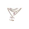 Chanel Gold Crystal Double C Pendant Necklace Sweater Chain Women Necklaces ABD040-B15387-NU491