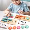 Children's Wooden Number Board Cognitive Matching Addition Subtraction Operation Montessori Logical Thinking Training Math Toy