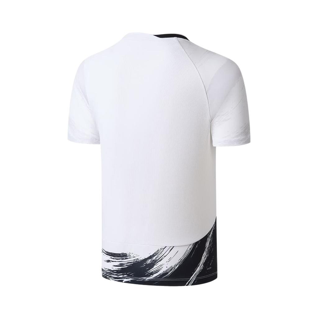 Li-Ning Youth Team Competition Series Color Block Versatile Simple Casual Short Sleeve Badminton Shirt Unisex Tops AAYW121-2