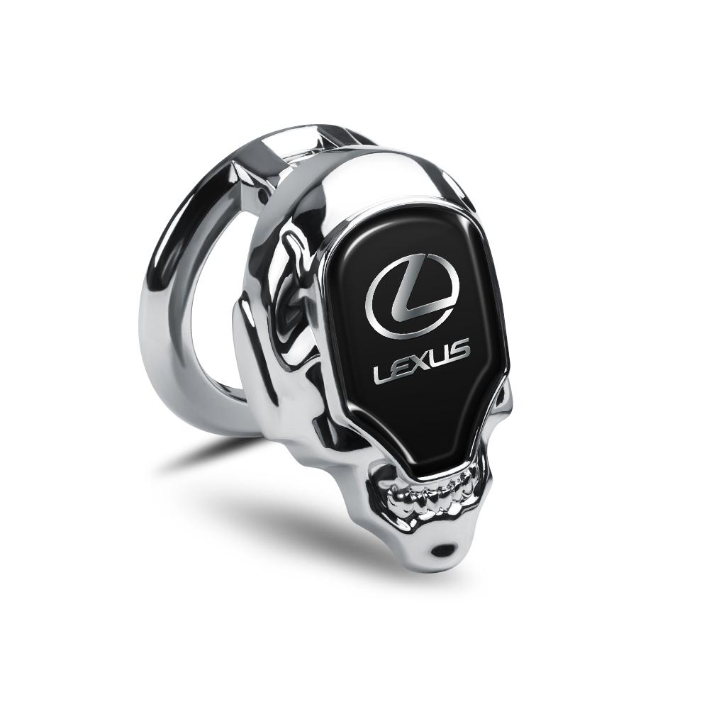 AJA1 Car Engine Start Cover Skull Logo Switch Button Protection Cover For Lexus CT200h NX300h RX300 RX330 EX300h F Sport IS RX450h