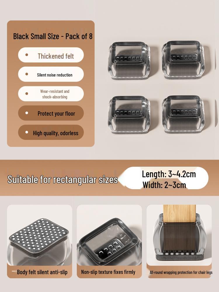 Anti-Slip Silicone Table & Chair Leg Pads - Wear-Resistant Protection for Dining Furniture