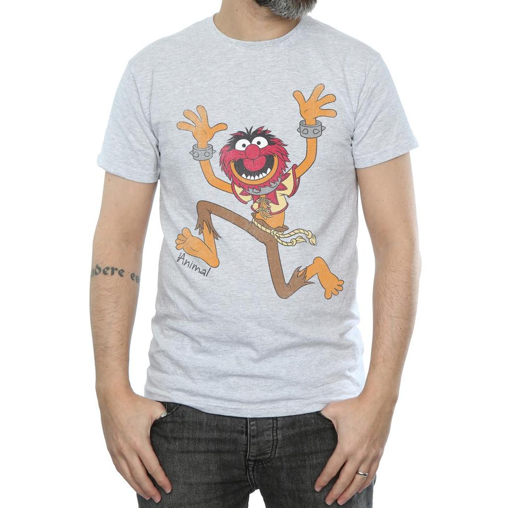 The Muppets Erkek Klasik Hayvan Heather Tişört