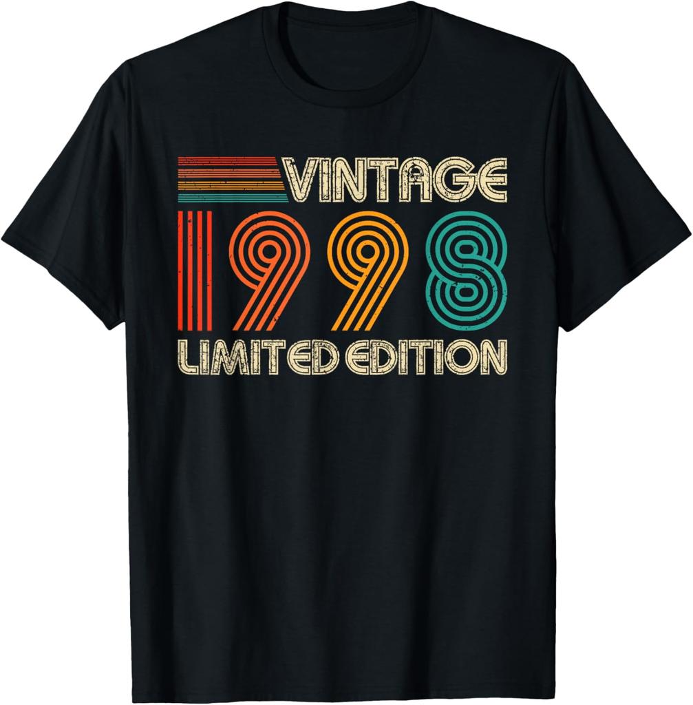 28th Birthday Gift Classic 1998 Vintage Unisex Women 28 Years TShirt Can Be Changed for Any Year Printed Tshirt Camisas