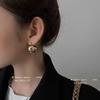 European and American Simple Metal Round Earrings for Woman Neo Gothic Girls' Fashion New Earring Sexy Accessories and Zircon