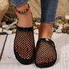 Mode Damen Hausschuhe 2025 Sommer Neu Zuhause Runde Zehen Sandalen Heißes Wasser Mesh Damen Schuhe Diamant Ballerinas Hausschuhe Pantoletten Damen